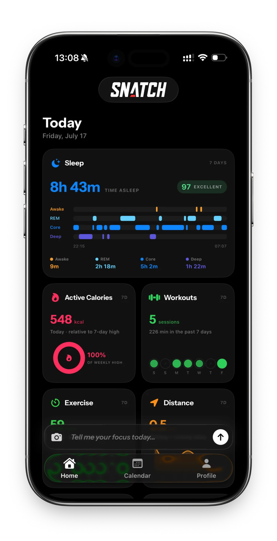 The Snatch app, agent set-up complete